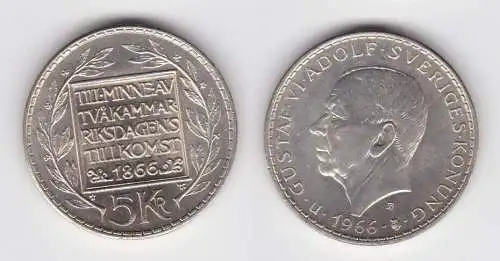 5 Kronen Silber Münze Schweden 100.Jahrestag der Verfassungsreform 1966 (141512)