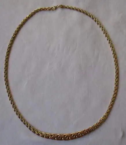 elegante Damenhalskette 585er Gold mit aufwendigen Gliedern (160990)