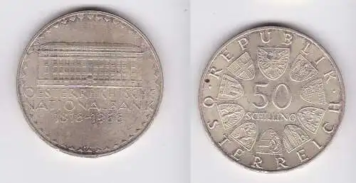 50 Schilling Silber Münze Österreich 1966 Österreichische Nationalbank (158525)