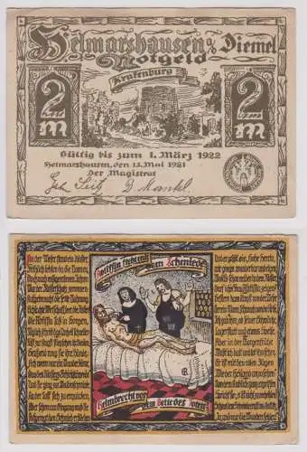 2 Mark Banknote Notgeld Helmarshausen an der Diemel 15. Mai 1921 (159446)