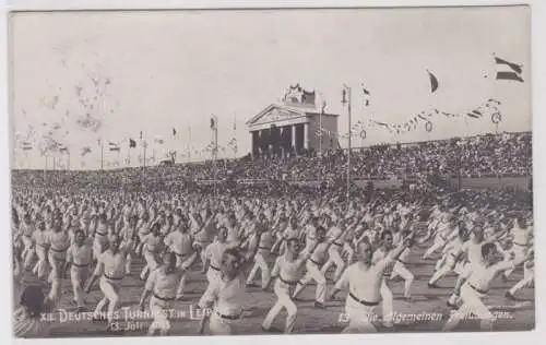 901667 Ak XII.Deutsches Turnfest zu Leipzig 1913 allgemeine Freiübungen