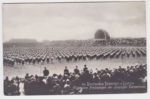 901667 Ak XII.Deutsches Turnfest zu Leipzig 1913 allgemeine Freiübungen