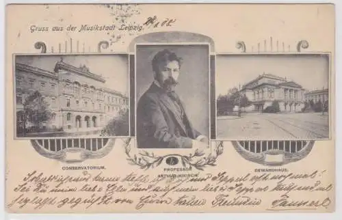 28539 Mehrbild Ak Gruß aus der Musikstadt Leipzig Arthur Nikisch 1908