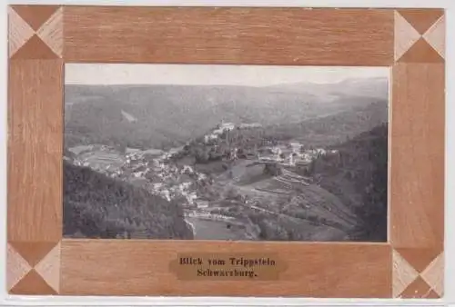 60095 Rahmen Ak Blick vom Trippstein Schwarzburg 1908