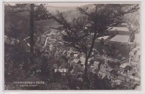 98165 Ak Sonneberg in Thüringen obere Stadt um 1920