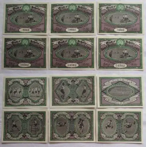 6 Banknoten Notgeld Naunhof Sportverein e.V. 25.8.1921 (162639)