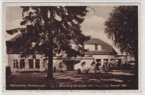54227 Ak Rennbahn-Restaurant Boxberg bei Gotha inh. Otto Leidel 1933