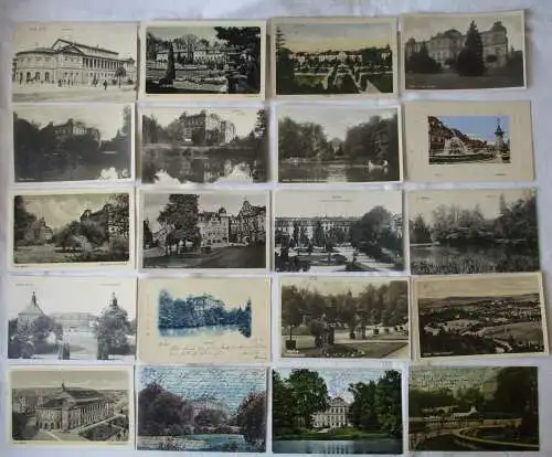Sammlung 96 Ansichtskarten Gotha - Schloss, Rathaus, Schellenbrunnen (103468)