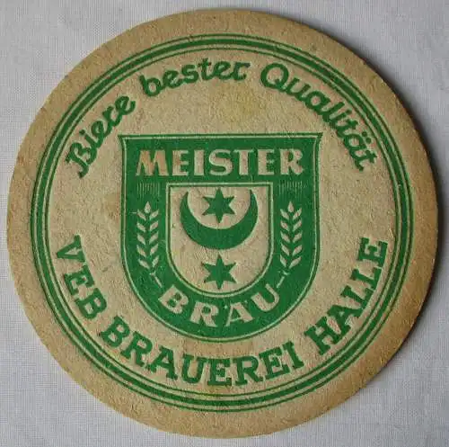 Bierdeckel DDR-Gebiet Biere bester Qualität - VEB Brauerei Halle (162379)