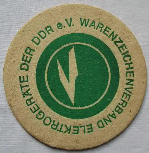 Bierdeckel DDR-Gebiet Warenzeichenverband Elektrogeräte der DDR e.V. (162717)