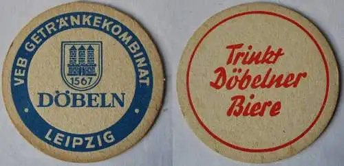 Bierdeckel DDR-Gebiet VEB Getränkekombinat Leipzig Trinkt Döbelner Biere /162753