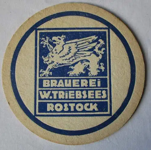 Bierdeckel DDR-Gebiet Brauerei W. Triebsees Rostock (162377)