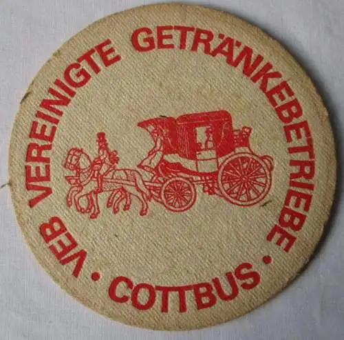 Bierdeckel DDR-Gebiet VEB Vereinigte Getränkebetriebe Cottbus (162438)