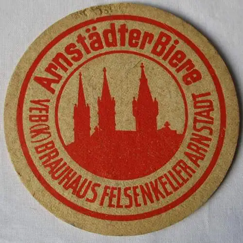 Bierdeckel DDR-Gebiet Arnstädter Biere VEB Brauhaus Felsenkeller (162378)