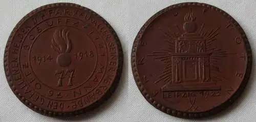 Medaille Feld-Artillerie-Regiment Nr.77 - Ehret die Toten Leipzig 1922 (162730)