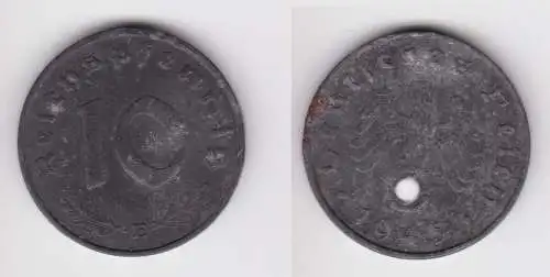 10 Reichspfennig Zink Münze 3.Reich 1945 E Jäger 371 (161333)