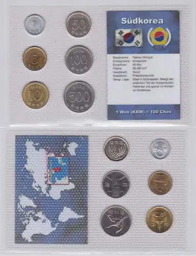 Kursmünzsatz KMS 6 Münzen Südkorea Stgl. im Blister (158735)