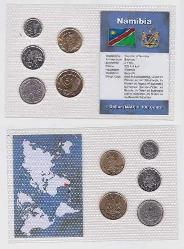 Kursmünzsatz KMS 5 Münzen Namibia Stgl. im Blister (135475)