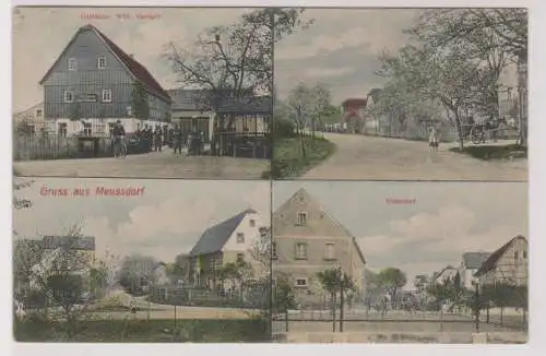 99568 Mehrbild Ak Gruß aus Meusdorf Gasthaus usw. um 1910
