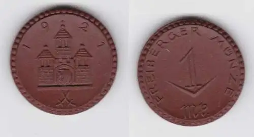 1 Mark Porzellan Münze Freiberg 1921  (130071)