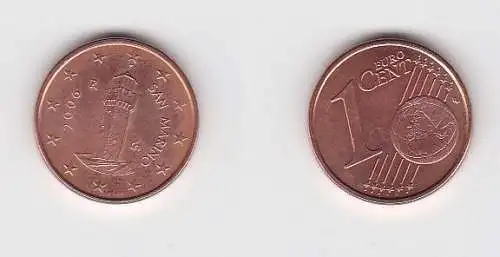 1 Cent Münze San Marino 2006 Festungsturm Montale (131111)