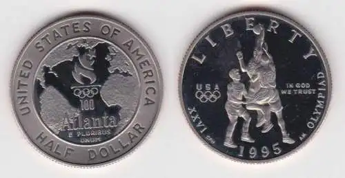 1/2 Dollar Nickel Münze USA Olympiade 1996 Atlanta 1995 S (124164)