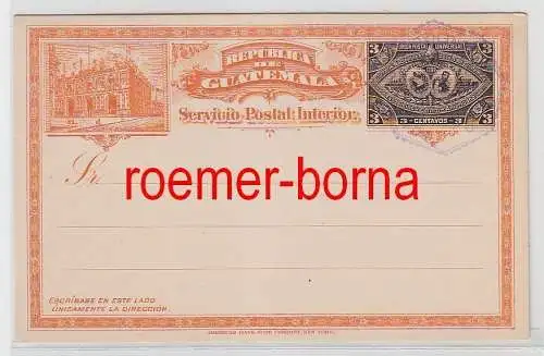 73690 seltene Ganzsachen Postkarte Guatemala 3 Centavos 1897