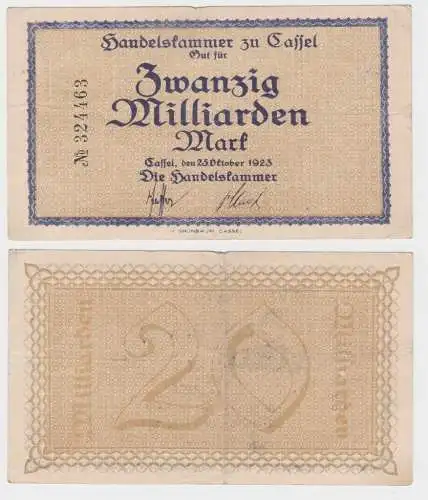 20 Milliarden Mark Banknote Cassel die Handelskammer 25.10.1923 (140375)