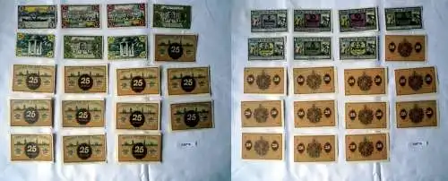 19 Banknoten Notgeld Stadt Glogau in Schlesien um 1920 (126716)