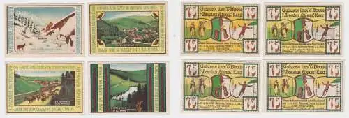 4 x 75 Pfennig Banknoten Notgeld Stadt Altenau 01.05.1921 (137399)