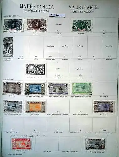 Schöne hochwertige Briefmarkensammlung Mauretanien französische Besitzung