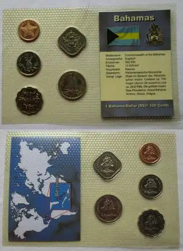 KMS Das Geld der Welt Kursmünzensatz Bahamas 1 - 25 Cents (136085)