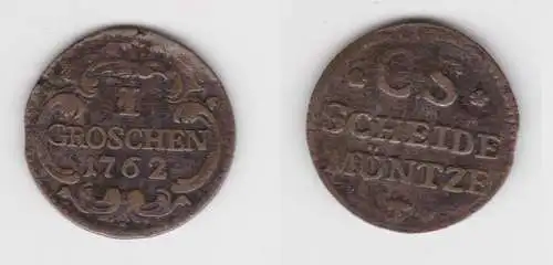 1 Groschen Silber Münze Sachsen 1762 CS ss (151420)