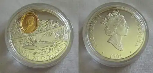 20 Dollar Silbermünze Kanada Wasserflugzeug 1991 (151134)