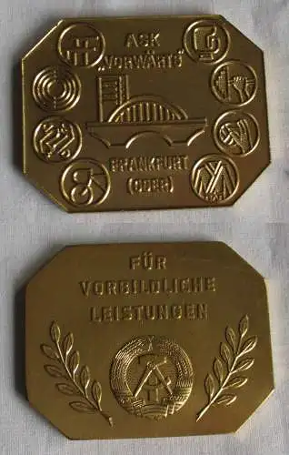 DDR Plakette ASK Armeesport Klub "Vorwärts" Frankfurt Oder  (144876)
