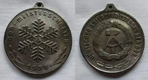 DDR Medaille DDR Meisterschaften Skiläuferverband 1979 Stufe Silber (143870)