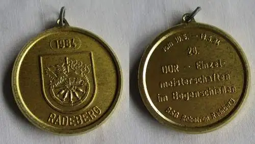 Medaille DDR Einzelmeisterschaften Bogenschießen BSG Robotron Radeberg  (140154)