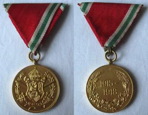 Bulgarien Kriegserinnerungsmedaille 1915-1918 am Band (159679)