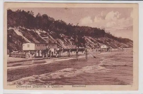 93771 AK Ostseebad Ueckeritz auf Usedom - Badestrand 1922