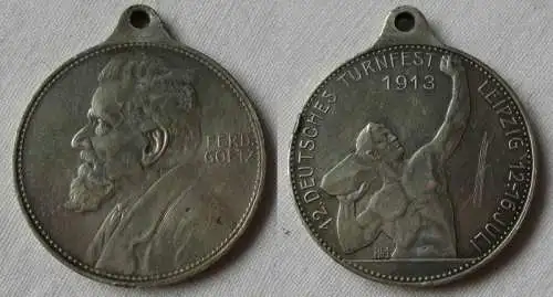 Medaille Ferdinand Götz 12. Deutsches Turnfest Leipzig 1913 (137537)