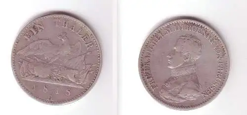 1 Taler Silber Münze Preussen Friedrich Wilhelm III 1818 A (105342)