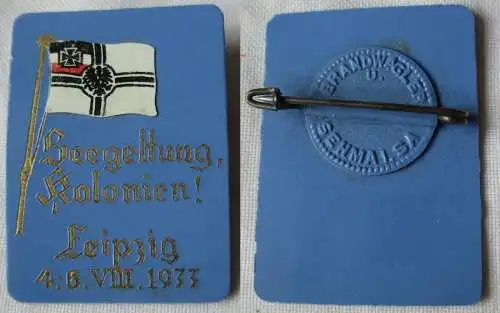 Seltenes Abzeichen Seegeltung, Kolonien! Leipzig 4.-6. August 1933 (106365)