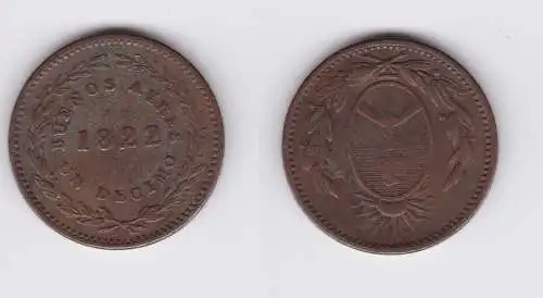 1 Decimo Kupfer Münze Argentinien Buenos Aires 1822 (121931)
