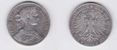 Vereinstaler Silber Münze Frankfurt-Stadt 1860 (132633)