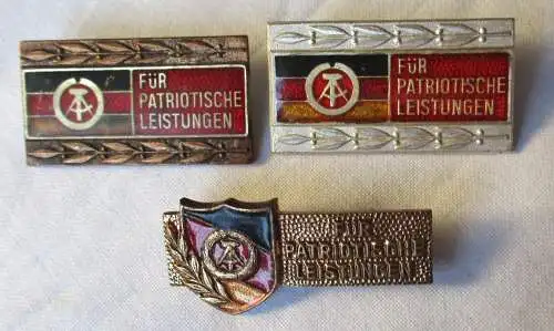 3x DDR Abzeichen - Für patriotische Leistungen Gold - Silber - Bronze (121262)
