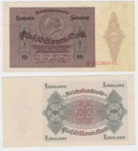 5 Millionen Mark Banknote Deutsches Reich Berlin 1. Juni 1923 Ro. 88 (121124)