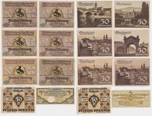 50 Pfennig Banknote Notgeld Württembergische Landeshauptstadt Stuttgart (126315)