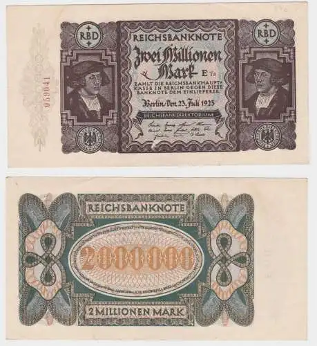 2 Millionen Mark Banknote Inflation Berlin 23.07.1923 Rosenberg Nr. 89a (128582)