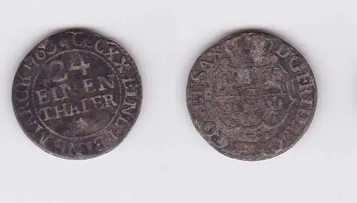 1/24 Taler Silber Münze Sachsen 1763 FWoF (123270)