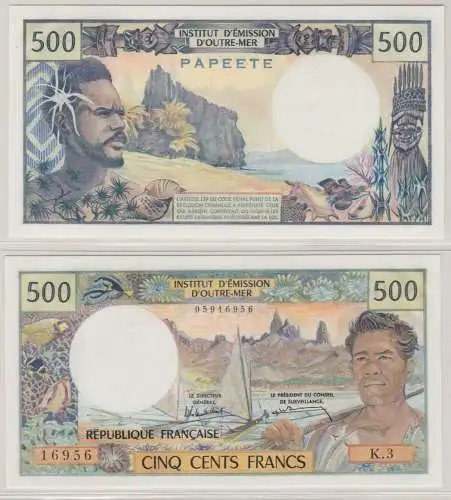 500 Francs Banknote Tahiti 1985 Pick 25 d bankfrisch UNC (138230)